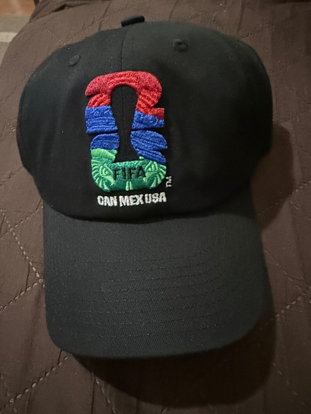 FIFA World Cup 2026 USA MEX CAN Embroidered Baseball Cap - Multicolor Crest